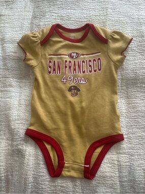NFL San Francisco 49ers Gold and Red Infant One-Piece Bodysuit